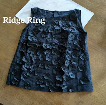 Ridge Ring 플라워 모티브 탱크탑 블랙 사이즈 0