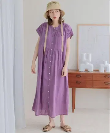 어반 리서치 써니 라벨 에어리 코튼 핀턱 원피스
