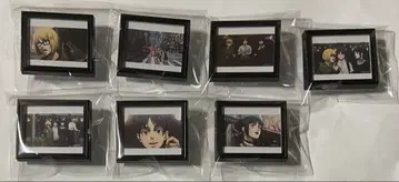 극장판 진격의 거인 스쿨 카스트 트레이딩 프레임 배지 7개 세트