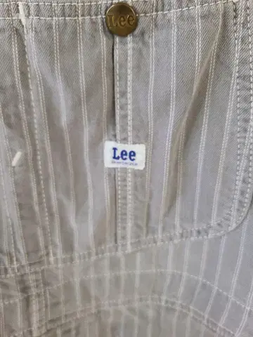Lee 스트라이프 오버롤 L 그레이