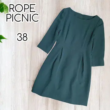 ROPEPICNIC 포멀 원피스 무릎 기장 백 리본 그린 38