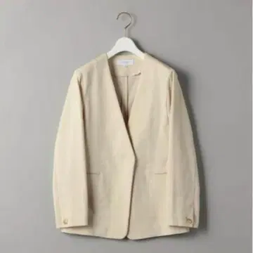 유나이티드 애로우즈 마 혼방 노카라 자켓 린넨 L