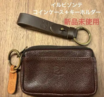 일비종떼 코인 케이스 키링 브라운 가죽 미사용 새상품