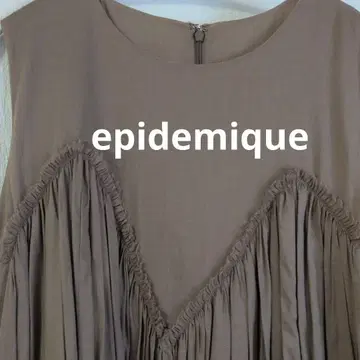 epidemique 슬리브리스 베이지 롱 원피스