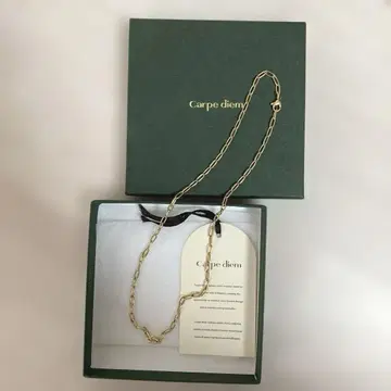 Carpe diem 골드 체인 목걸이