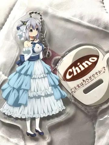 주문은 토끼입니까? 치노 Chino 아크릴 키링 파란 드레스