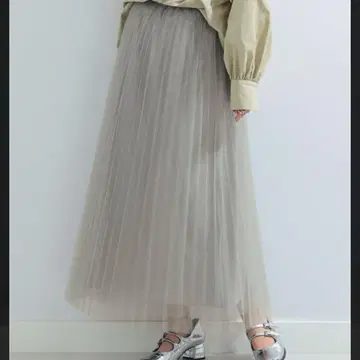 RAY 빔즈 튤 플리츠 랩스커트