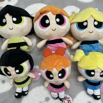 파워 퍼프 걸스 봉제 인형 6종 세트