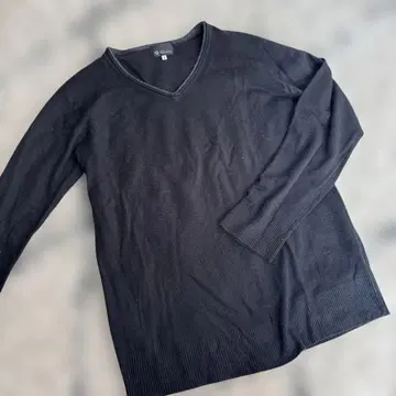 THE SHOP TK 여성용 BLACK V넥 긴팔 스웨터 사이즈 3