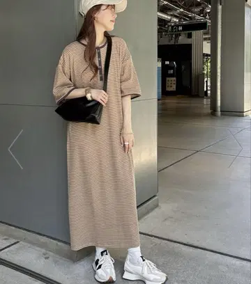 DISCOAT 반지 도트 빅 반팔 원피스 M