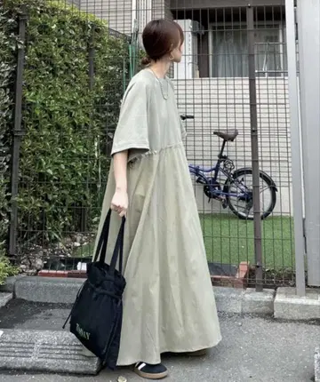 CORNERS by KR 반팔 맨투맨 도킹 원피스