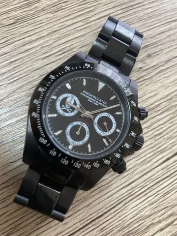 BROOKIANA BLACK 크로노그래프 손목시계 해골
