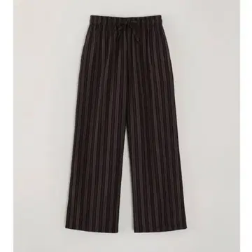 OHOTORO Chic Stripe Pants 다크 브라운