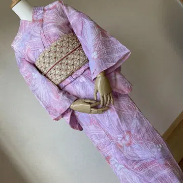 코다타야 겐베 반폭 오비와 아리마츠 시보리 유카타 세트