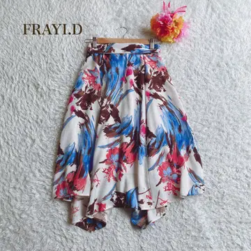 프레이 아이디 [S] 플레어 스커트 아신멘트리 스프레트 패턴