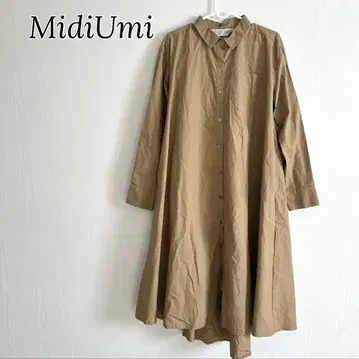 컨디션 최상 MidiUmi 미디우미 A 라인 셔츠 원피스 플레어