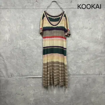 KOOKAI 쿠카이 멀티 보더 썸머 니트 원피스 N1084
