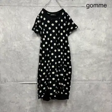 gomme 밴딩 일본제 도트 무늬 슬리브리스 원피스 N1081