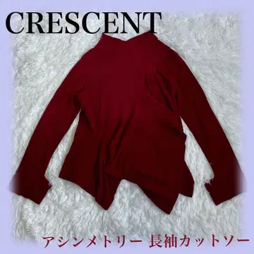CRESCENT (크레센트) 비대칭 디자인 긴팔 티셔츠