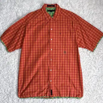 새상품급 90년대 빈티지 TOMY HILFIGER 반팔 셔츠 M 구 택