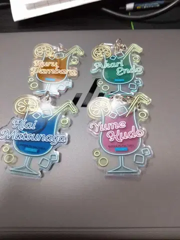 모바 가챠 Juice=Juice 단바라 쿠도 마츠나가 엔도 키링