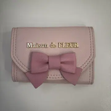 Maison de FLEUR 리본 키케이스 핑크
