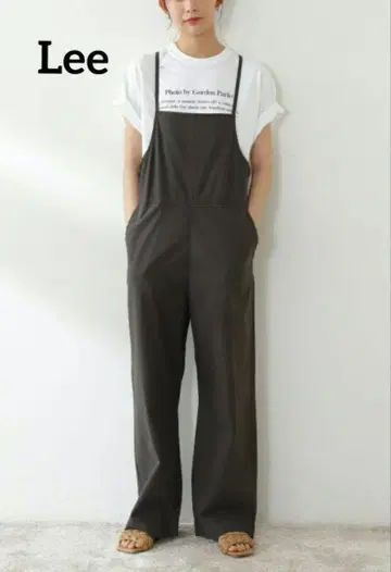 Lee/리 릴랙스 살로펫 오버롤 그레이 원포인트 로고