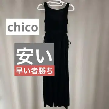 Chico 슬리브리스 블랙 롱 원피스