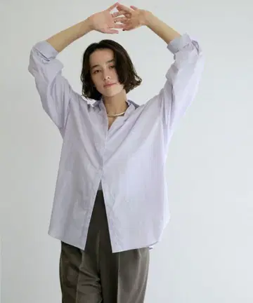 GALLARDAGALANTE 베이직 셔츠 퍼플 코튼