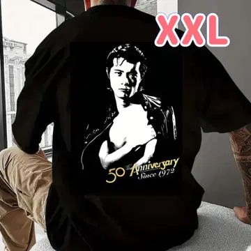 새상품 야자와 에이요시 50주년 기념 티셔츠 XXL 사이즈 블랙 검정