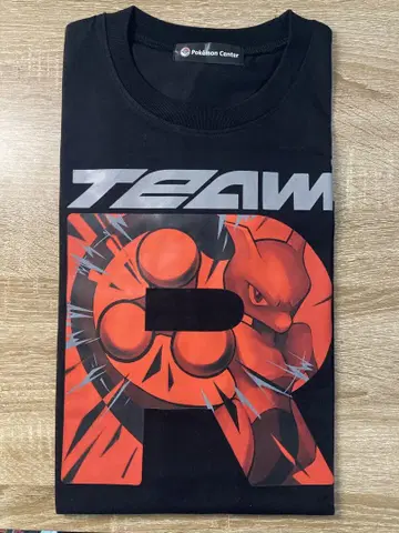 포켓몬 Team rocket 로켓단 티셔츠 뮤우 L 사이즈