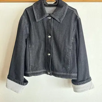 블랙 데님 자켓 프리 사이즈 yumi