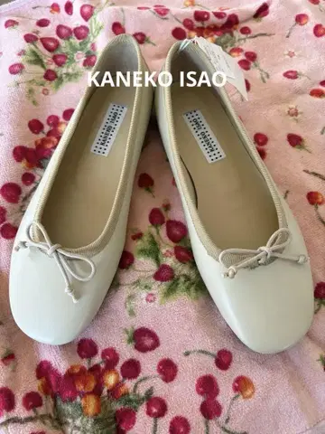 미사용 KANEKO ISAO 아이보리 발레 슈즈 S 사이즈