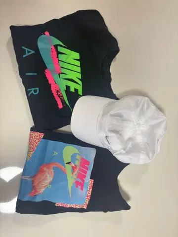 나이키 외출 세트! 티셔츠 L 1장, XL 1장, 캡 1개