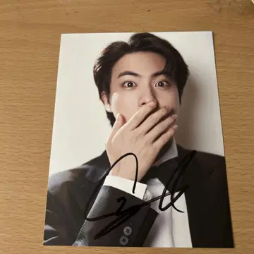 bts JIN 사인 포함 엽서