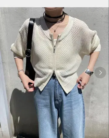 콜라주 개럴개런트 시스루 니트 가디건 볼레로