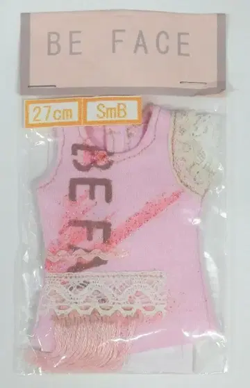 BE FACE 인형 의상 27cm(모모코 사이즈) 탱크탑 핑크