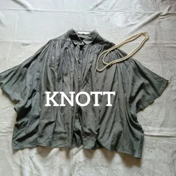 KNOTT 노 변형 오버 사이즈 개더 블라우스 셔츠