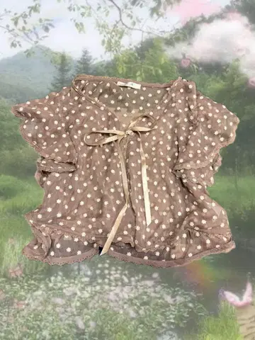 모리걸 시스루 볼레로 숏 기장 가디건
