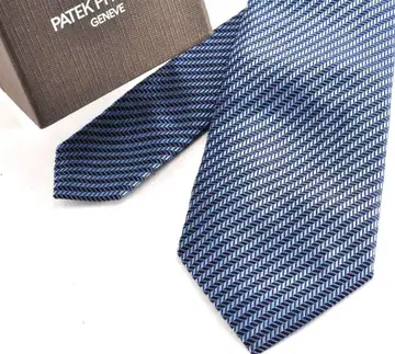 미사용 Patek Philippe 파텍 필립 넥타이 블루 2