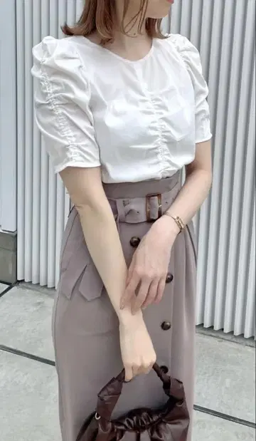 COCODEAL 스트레치 칼라 블라우스