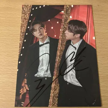bts JIN 사인 포함 엽서
