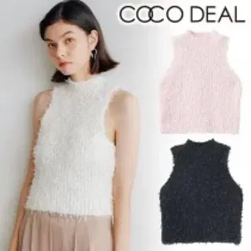 COCODEAL 팬시 얀 아메슬리 탱크탑