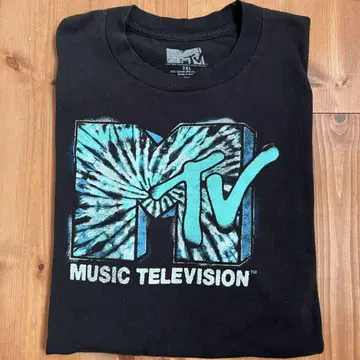 USA 기업 로고 MTV 티셔츠 블랙 2XL