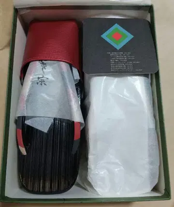 오키소 여성용 일본 나막신 조리 빨간색