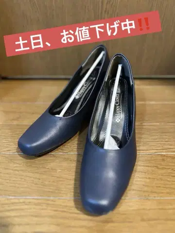 수험용 네이비 펌프스 (박스 포함) 해피 클로버 24.5cm