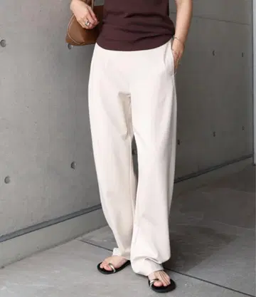 [거의 미사용] 분또 커브 팬츠 아이보리