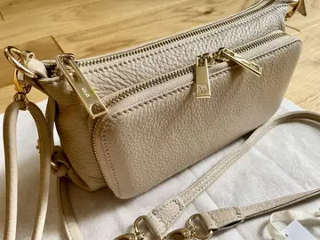IMAI BAG QUAY 지갑 숄더 천연 가죽 아이보리
