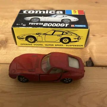 토미카 도요타 2000GT 빨간색 1a 휠 일본제 블랙 상자