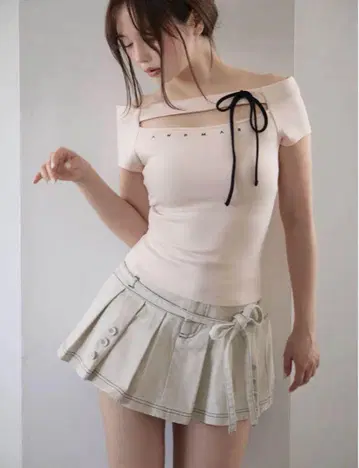 andmary kika button mini skirt M 사이즈